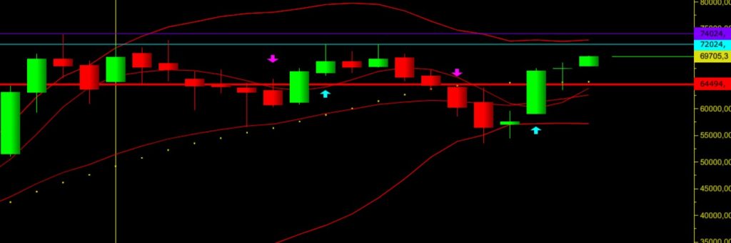 Bitcoin haftaık grafik analizi, kripto para teknik analiz 29.07.2024