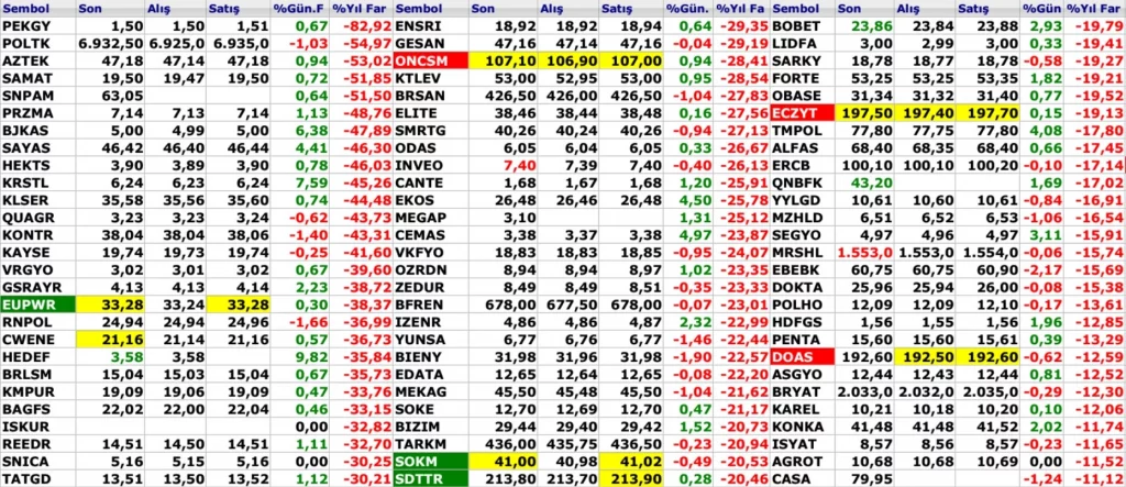 2024ün en çok para kaybettiren hisseleri